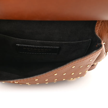 Burberry Calfskin Studded Bridle Satchel Tan 5 of 11