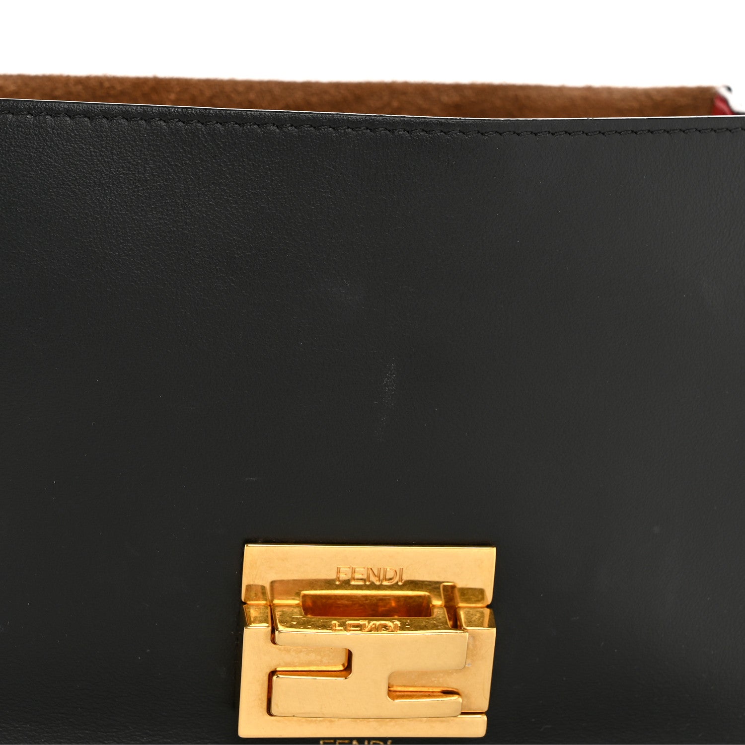 Fendi Vitello Grace Matte Small Kan U Shoulder Bag Black 22 of 27