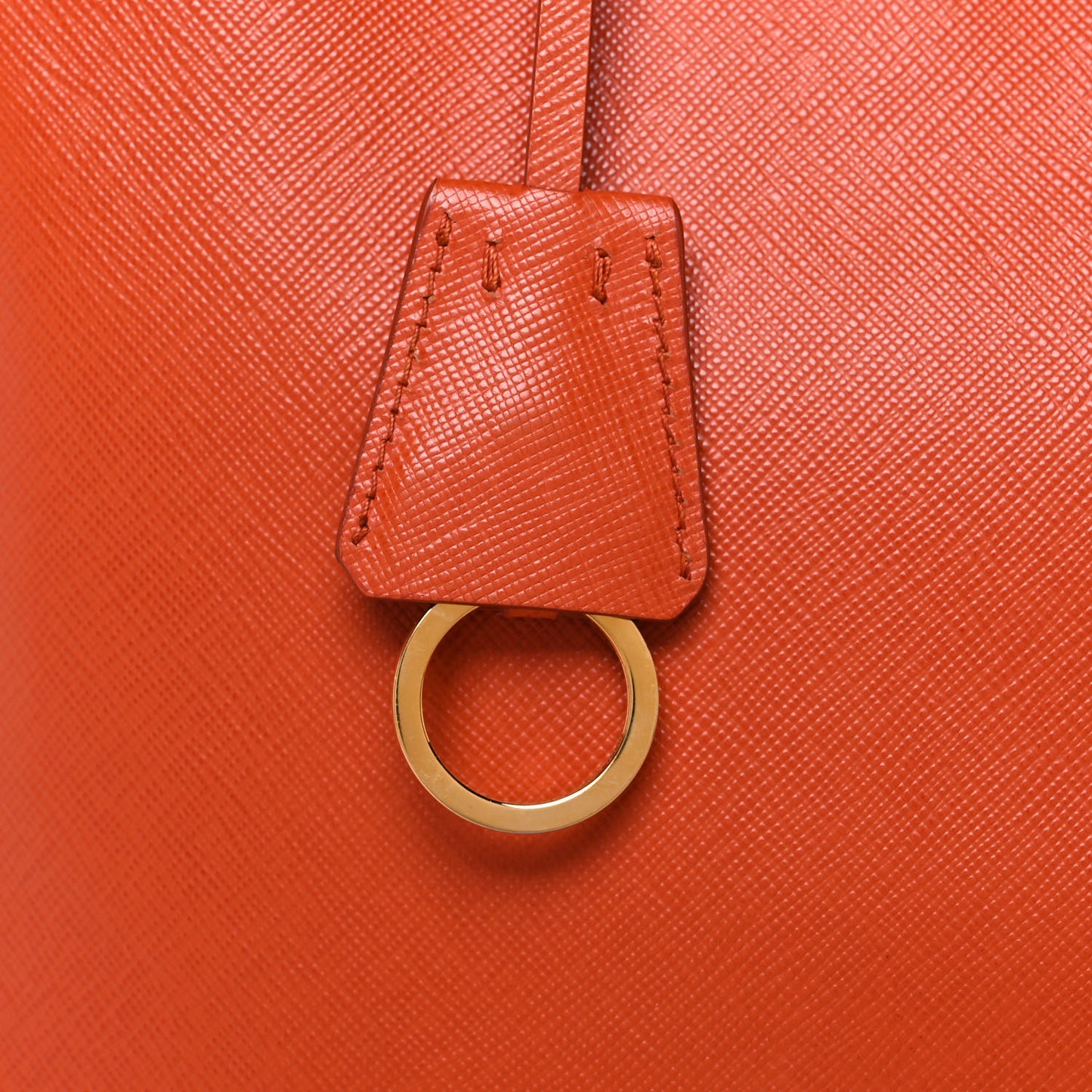 Saffiano Lux Double Handle Shopping Tote Papaya