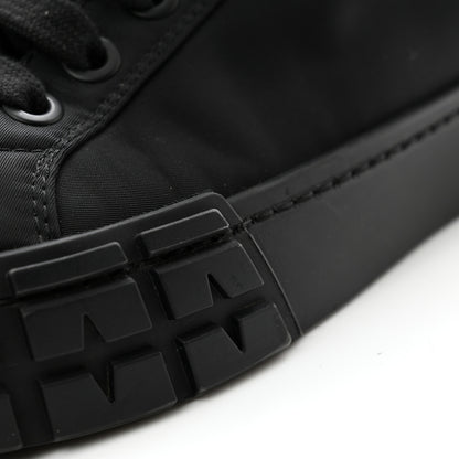 Prada Re-Nylon Gabardine Triangle Womens Wheel Pouch Pocket High Top Sneakers 39 Black 7 of 10