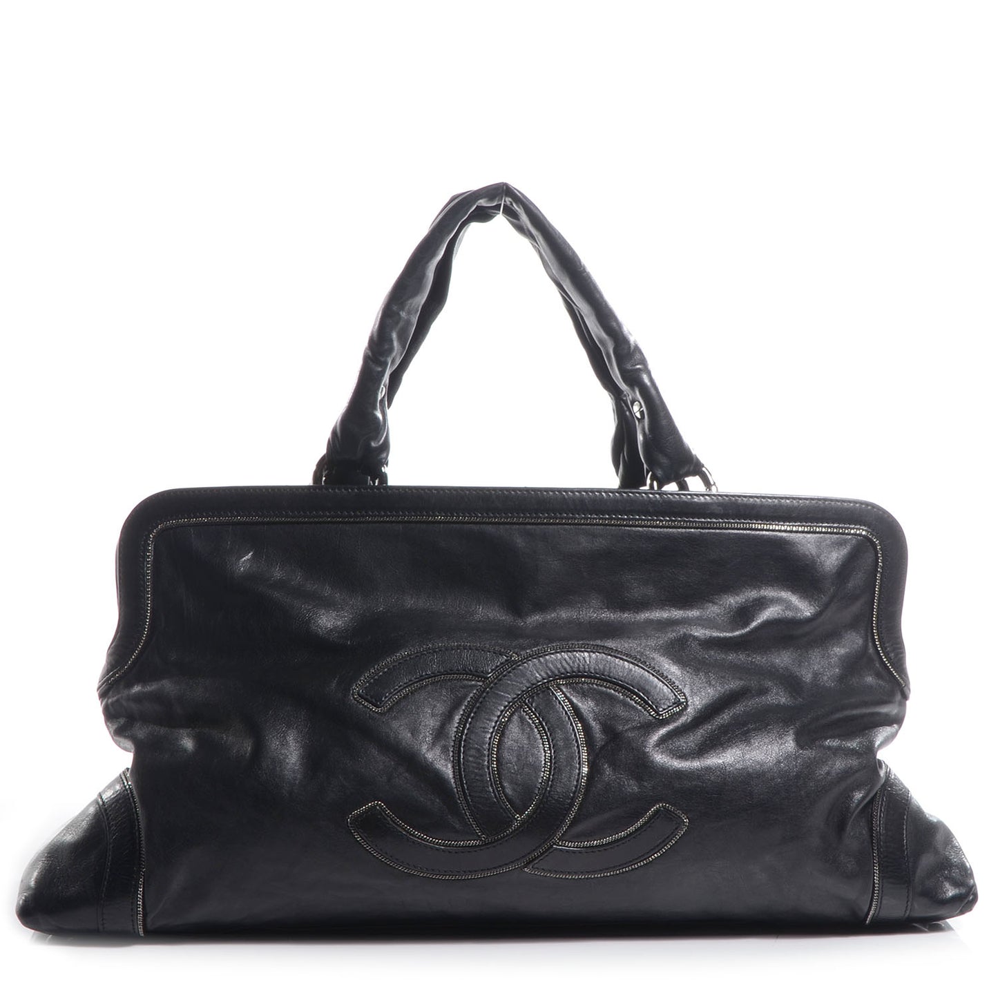 Lambskin East West Soho Shopper Black