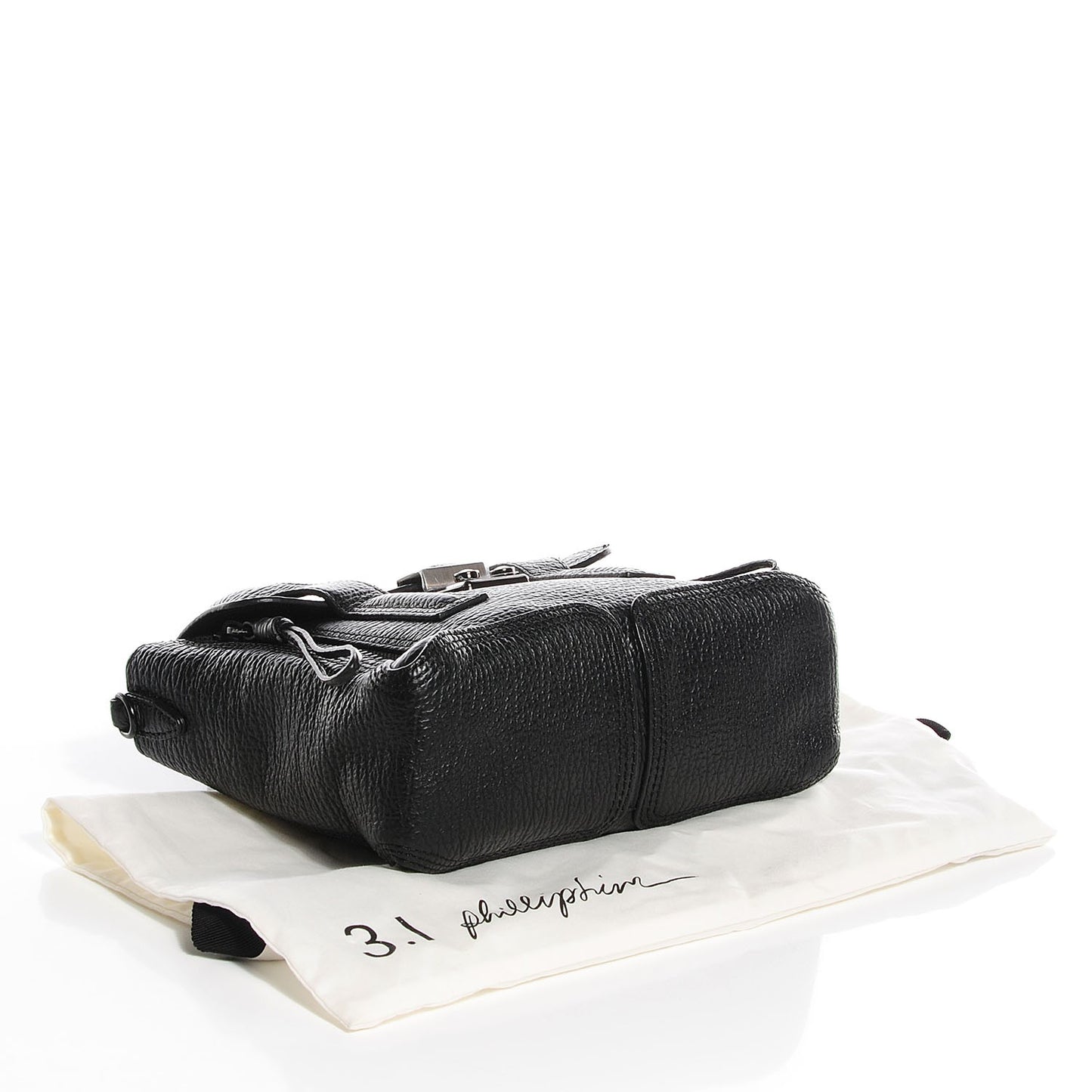 3.1 Textured Calfskin Mini Pashli Satchel Black