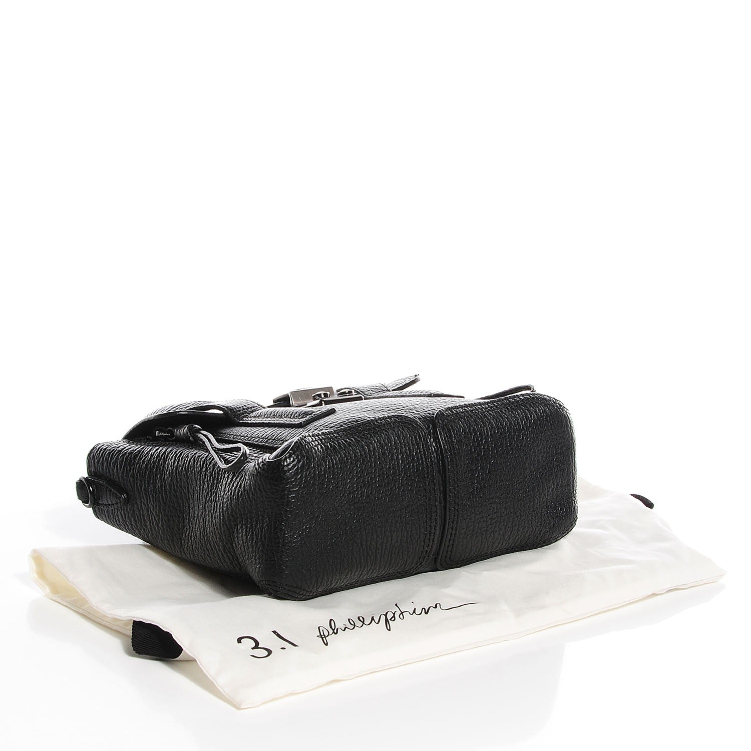 3.1 Phillip Lim 3.1 Textured Calfskin Mini Pashli Satchel Black 4 of 11