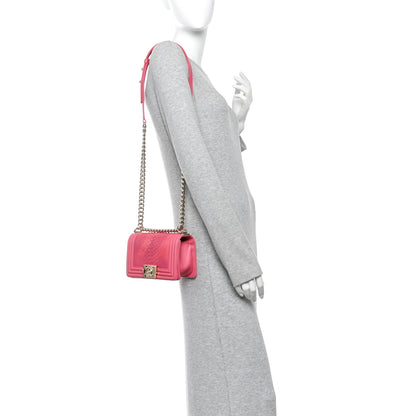 Chanel Snakeskin Small Boy Flap Pink 2 of 10