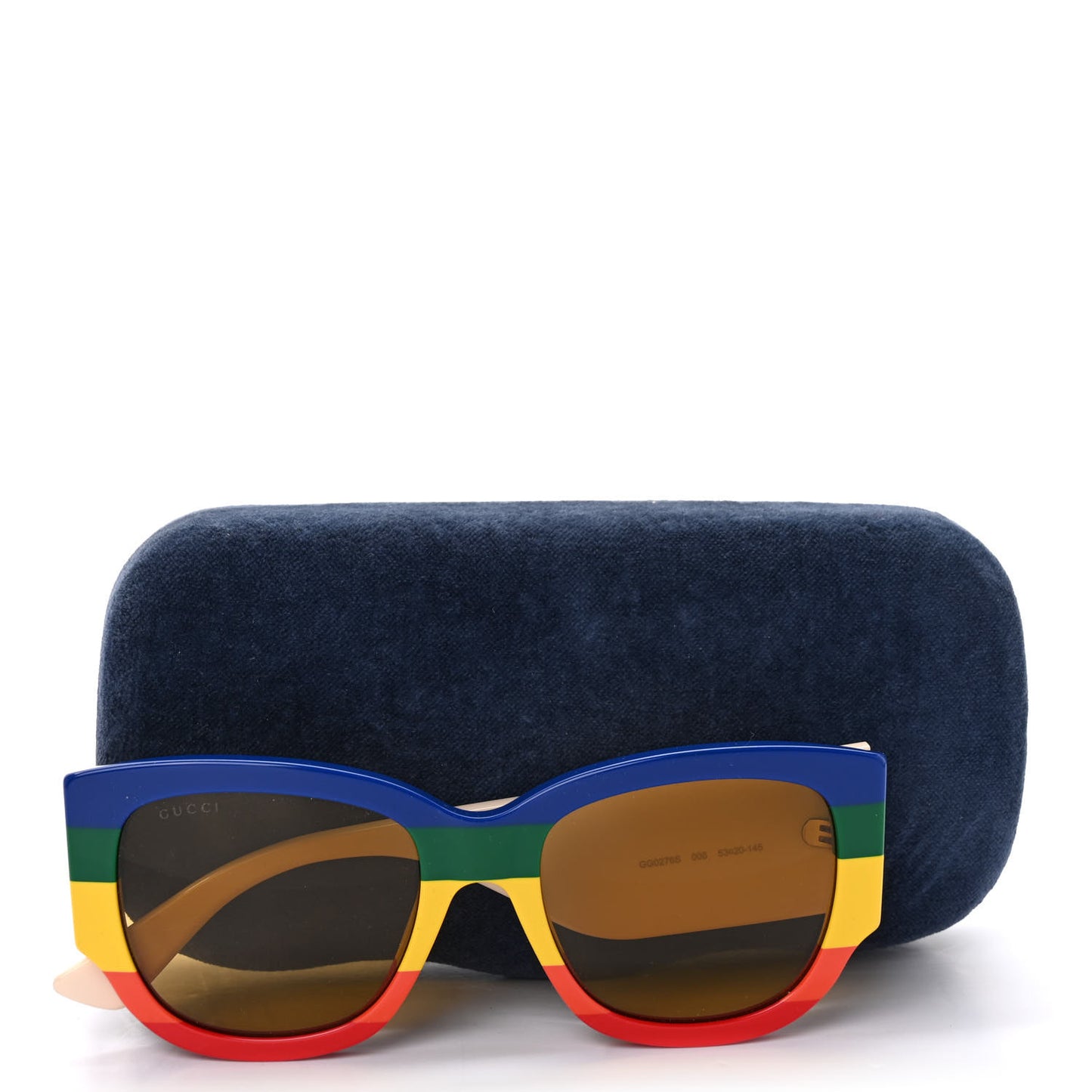 Acetate Web Oversized Frame Rectangle Sunglasses GG0276S Multicolor