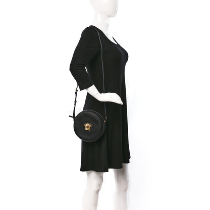 Versace Calfskin La Medusa Round Camera Bag Black 2 of 8