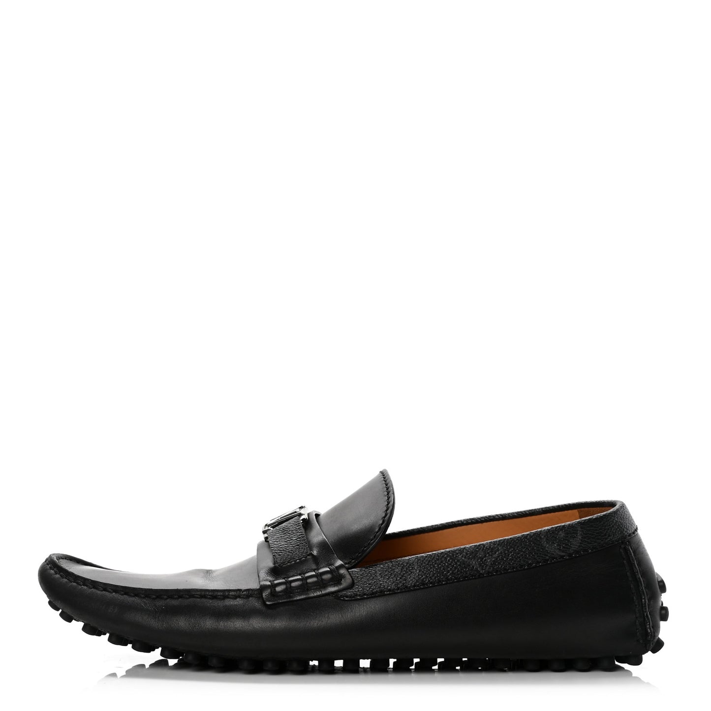 Calfskin Monogram Mens Monte Carlo Mocassin Loafers 10 Black