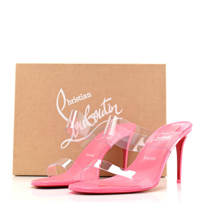 Christian Louboutin Patent PVC Just Nothing 85 Slide Sandals 41 Magnifique 12 of 12