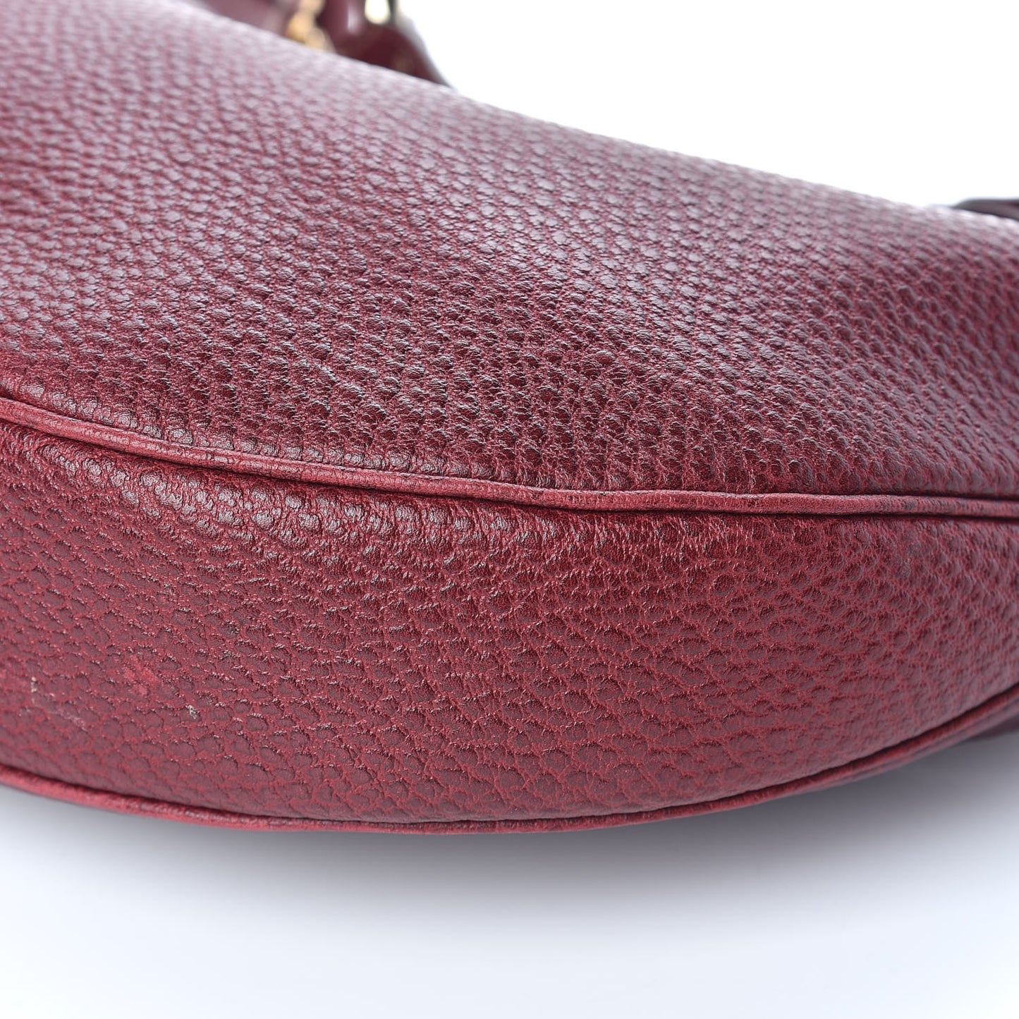 Calfskin Bamboo Ring Hobo Aubergine