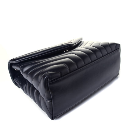 Saint Laurent Calfskin Y Quilted Monogram Medium Loulou Chain Satchel Black 5 of 9