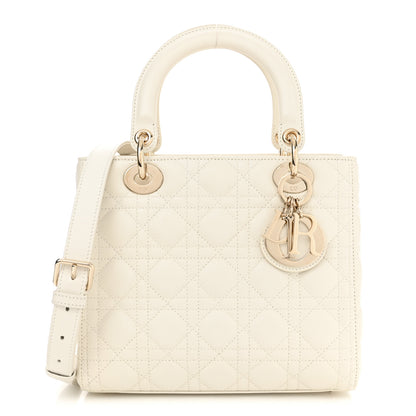 Christian Dior Lambskin Cannage Medium Lady Dior White 1 of 11