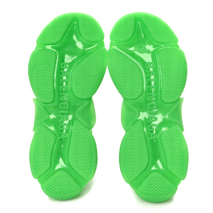 Balenciaga Fabric Mesh Clear Sole Mens Triple S Sneakers 42 Green 6 of 8