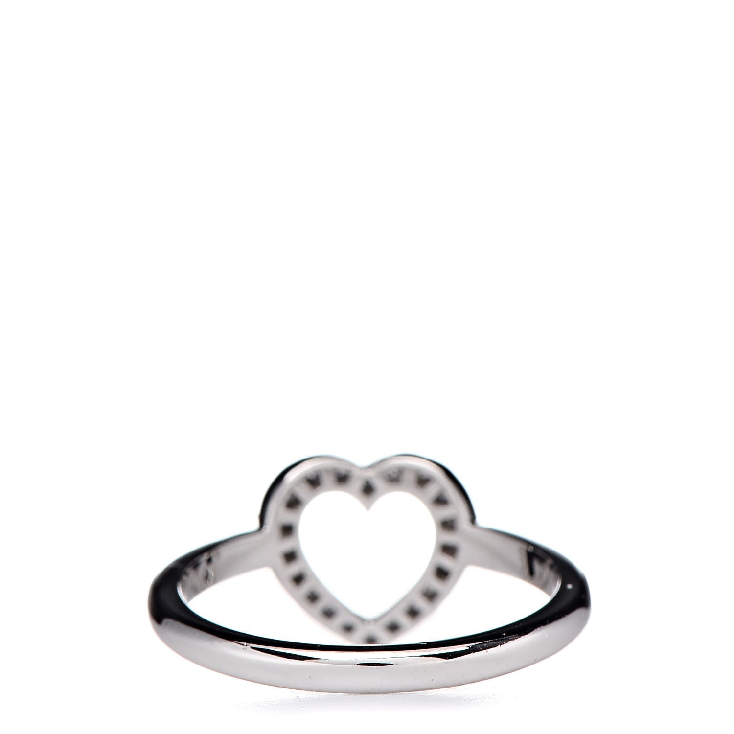Tiffany Platinum Diamond Heart Ring 48 4.25 3 of 4