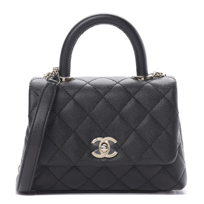 Chanel Caviar Quilted Extra Mini Coco Handle Flap Black 1 of 9