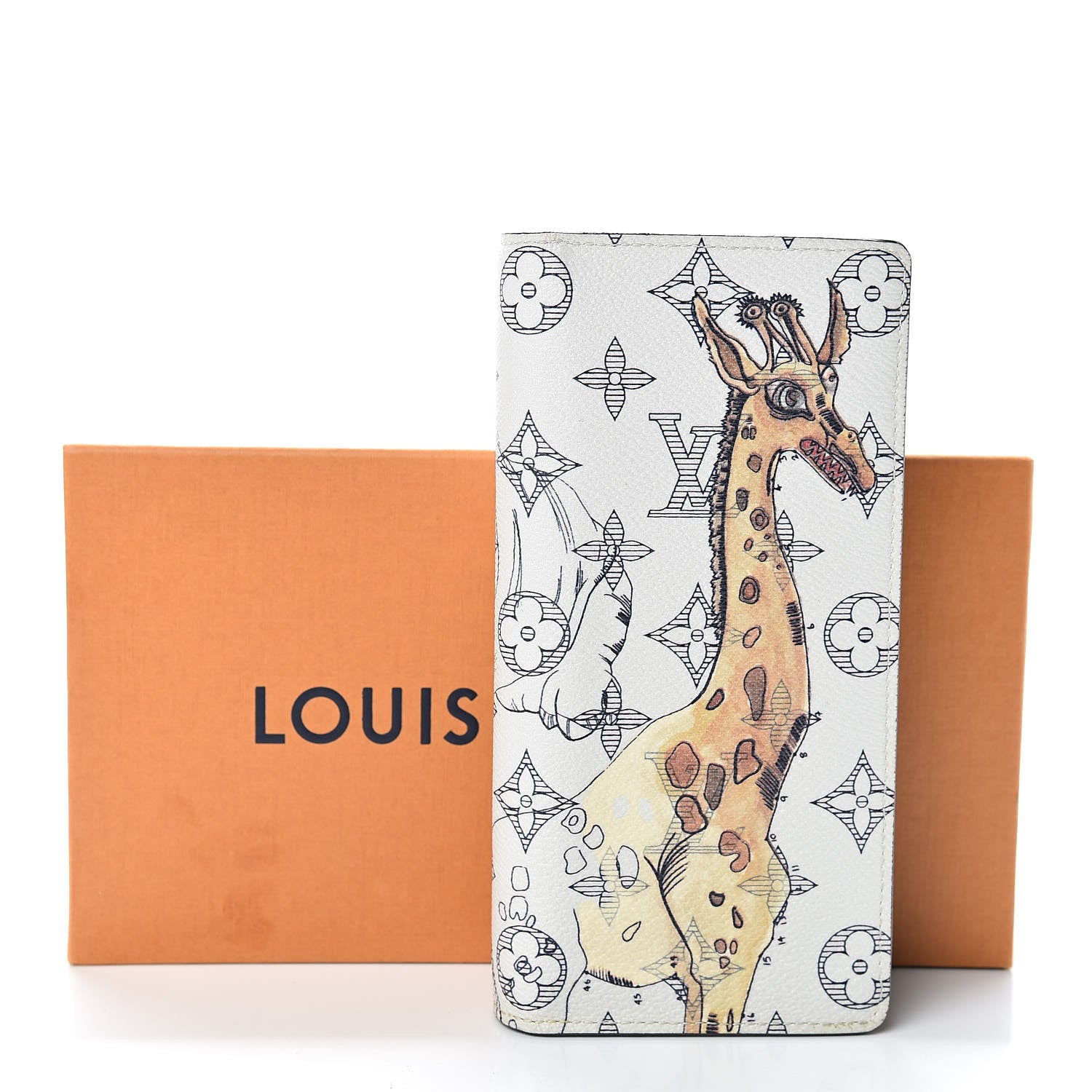 Louis Vuitton Savane Monogram Chapman Giraffe Brazza Wallet 8 of 8
