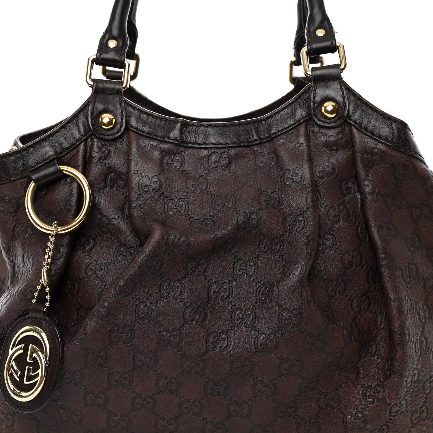Guccissima Medium Sukey Tote Chocolate