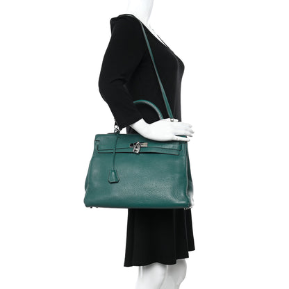Hermes Taurillon Clemence Kelly Retourne 35 Malachite 2 of 22