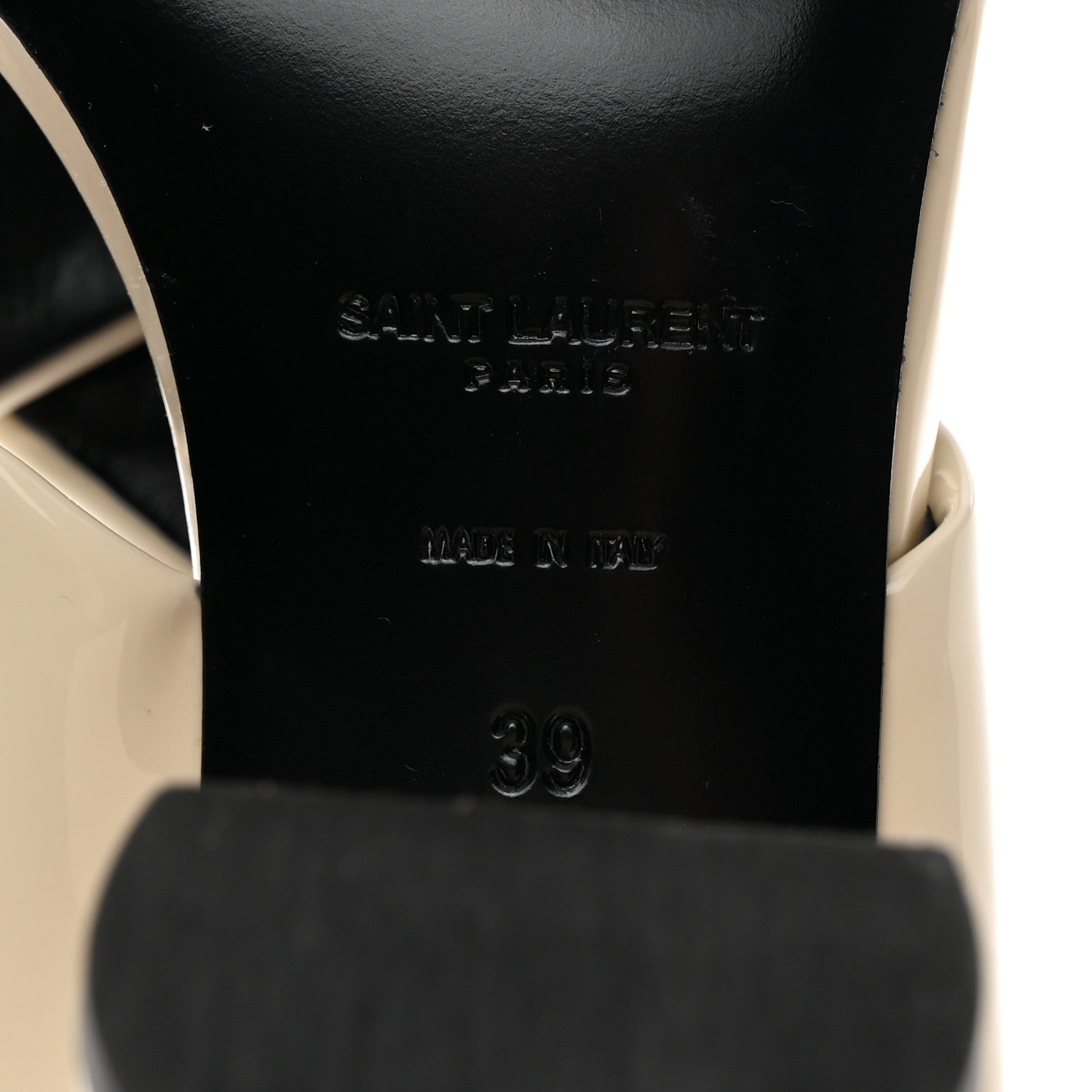 Saint Laurent Patent Calfskin LouLou Mules 39 Neutro 8 of 11