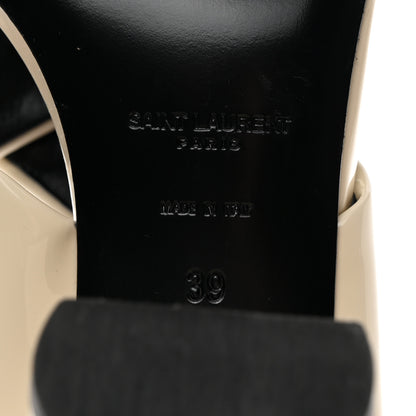 Saint Laurent Patent Calfskin LouLou Mules 39 Neutro 8 of 11