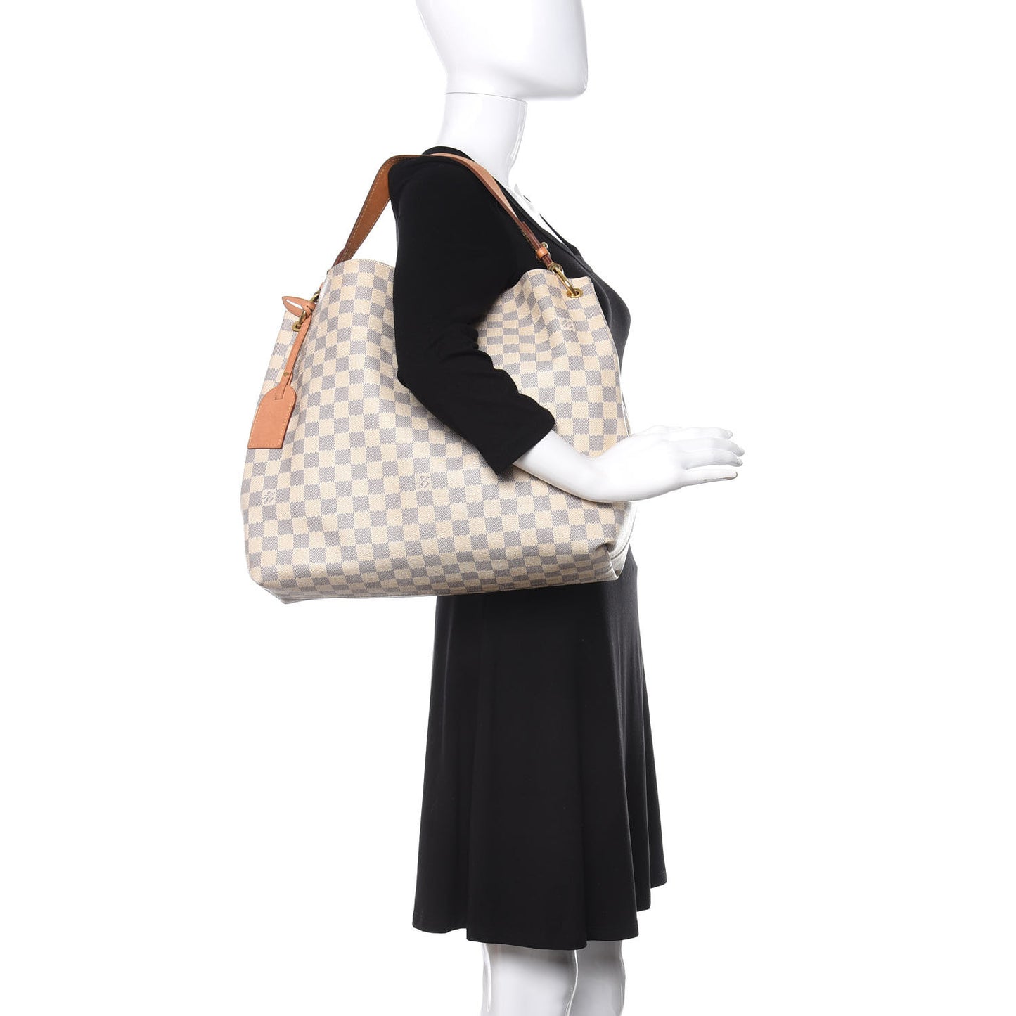 Damier Azur Graceful MM Rose Ballerine