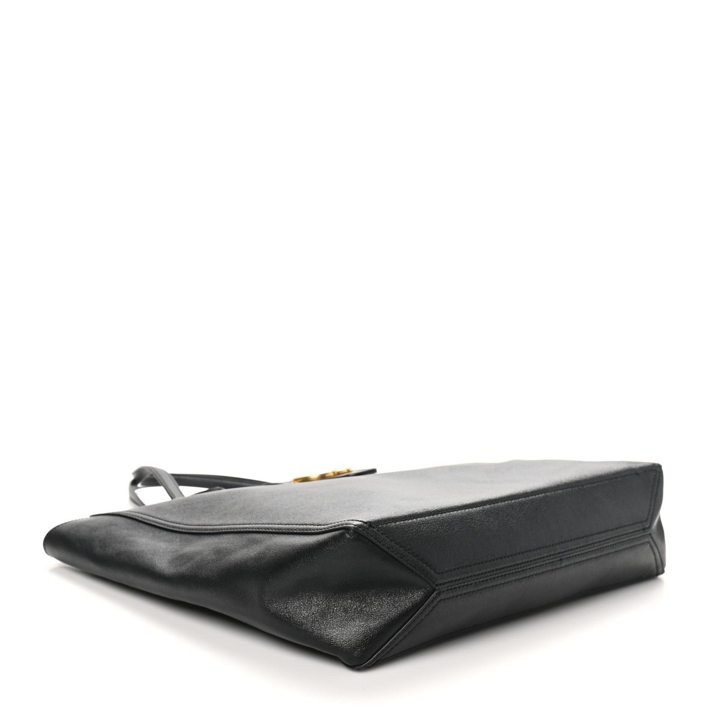 New Sakai Calfskin Lux Medium Dahlia Tote Black