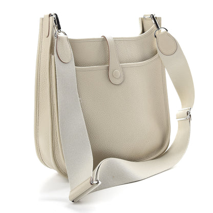 Hermes Taurillon Clemence Evelyne III PM Craie 2 of 8