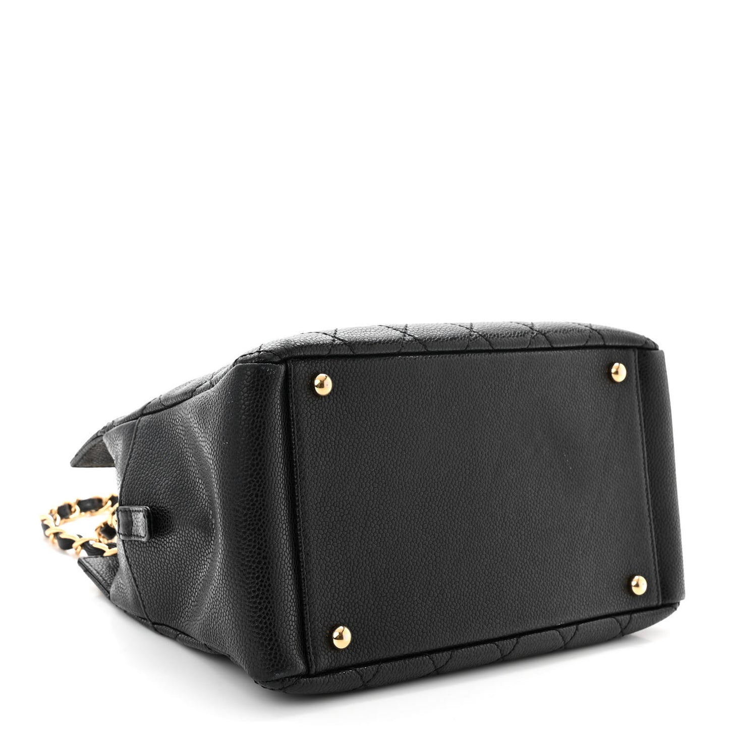 Caviar Quilted Petit Timeless Shopping Tote PTT Black