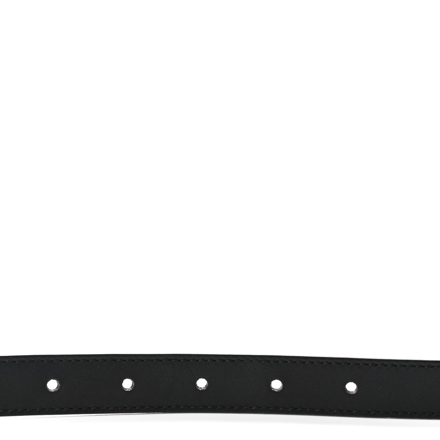 Calfskin Pearl Double G 20mm Belt 85 34 Black Cream