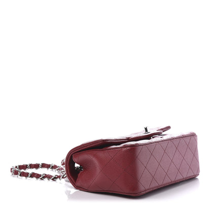 Chanel Caviar Quilted Mini Rectangular Flap Dark Red 4 of 9