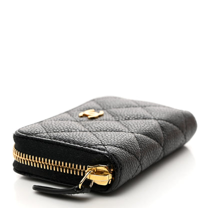 Chanel Caviar Quilted Zip Coin Purse Black 4 of 8