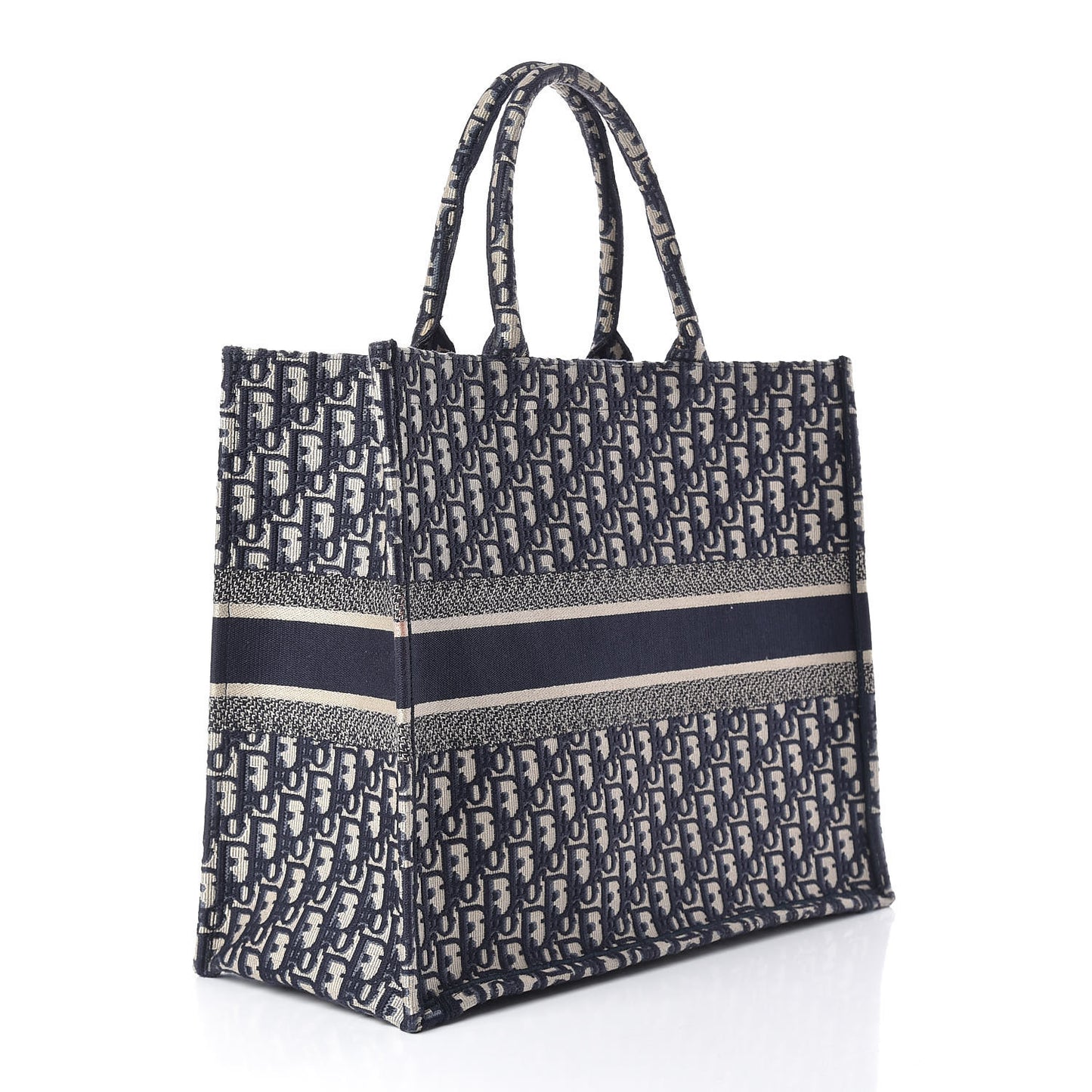 Oblique Book Tote Blue Multicolor