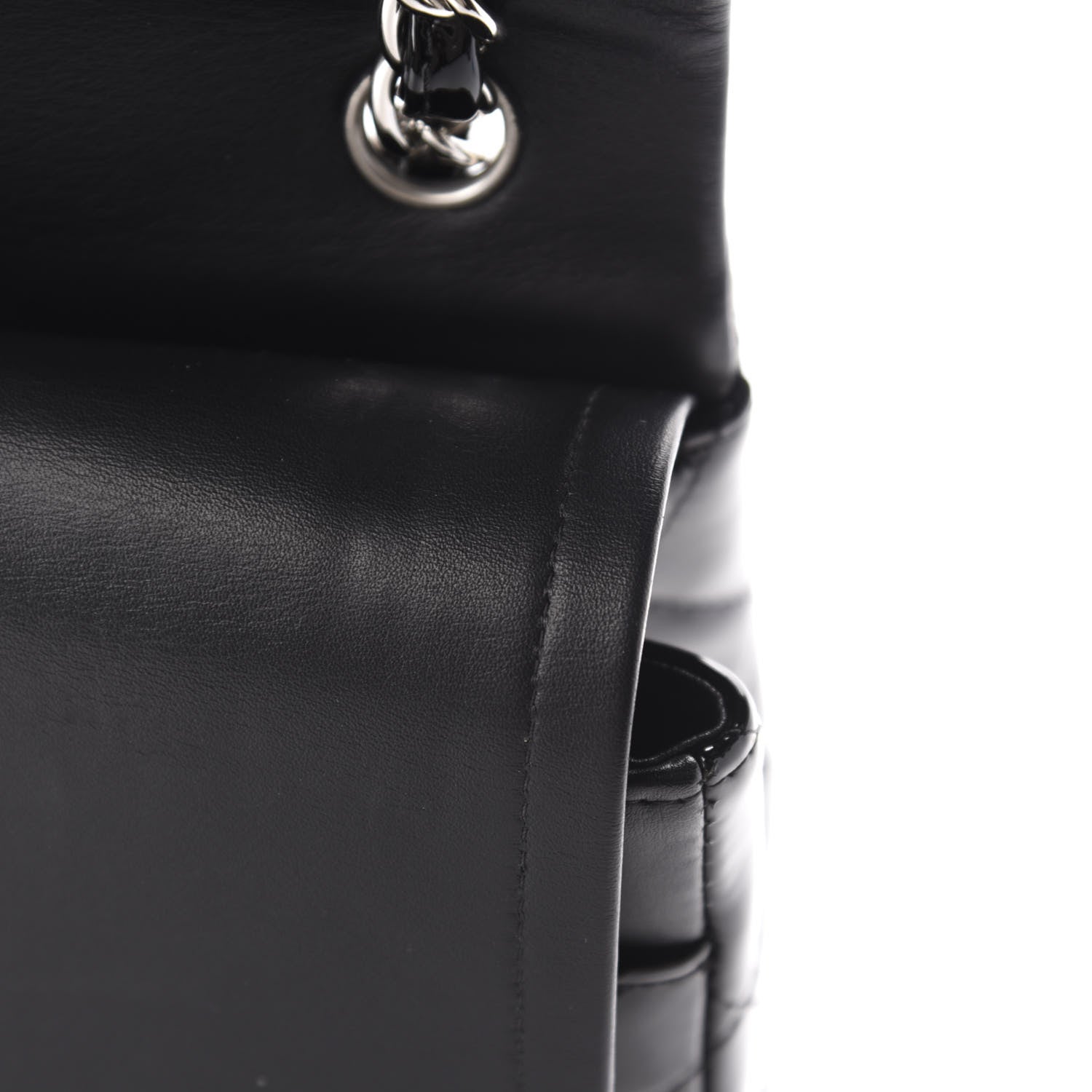 Chanel Patent Quilted Jumbo Double Flap Black 9 of 13
