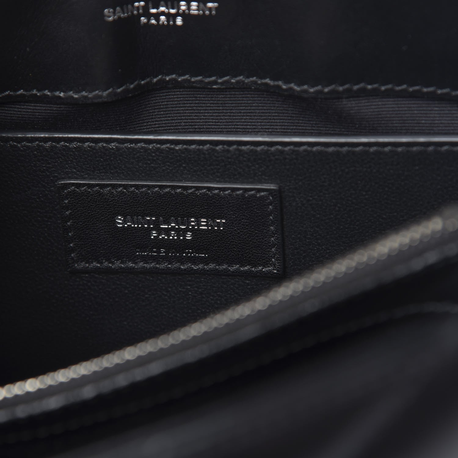 Saint Laurent Calfskin Y Quilted Monogram Small Loulou Chain Satchel Black 6 of 9