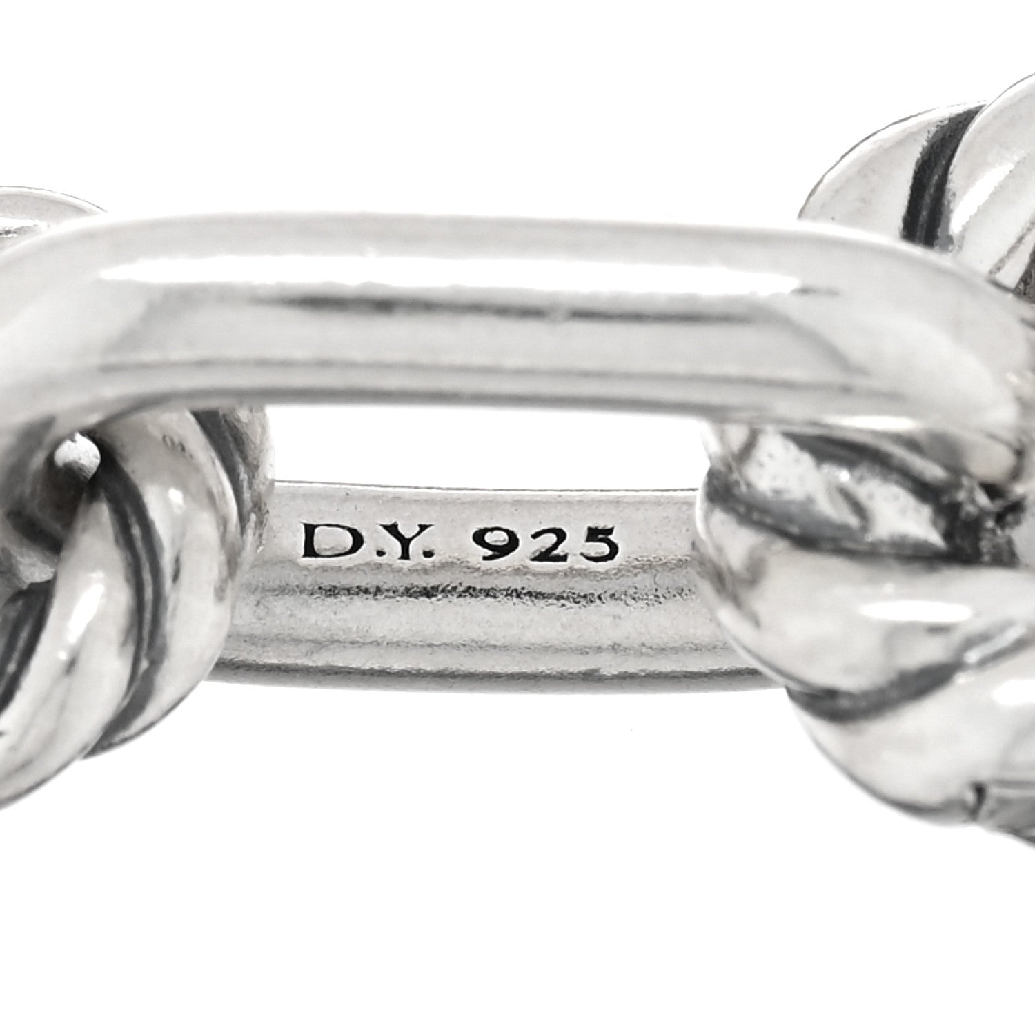 David Yurman Sterling Silver 18K Yellow Gold 8.5mm DY Madison Chain Bracelet 3 of 4