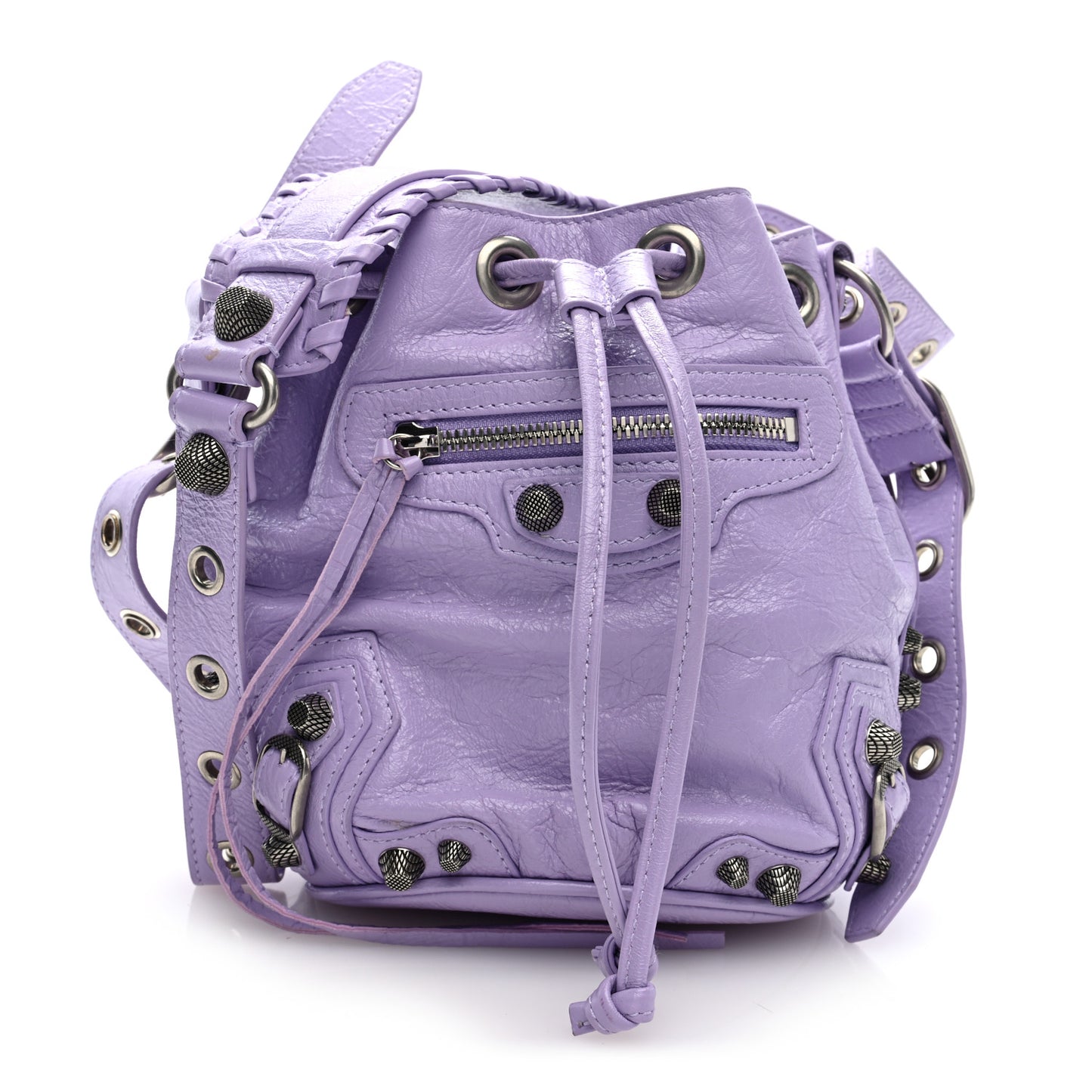 Agneau Arena Le Cagole Bucket Bag XS Lilac