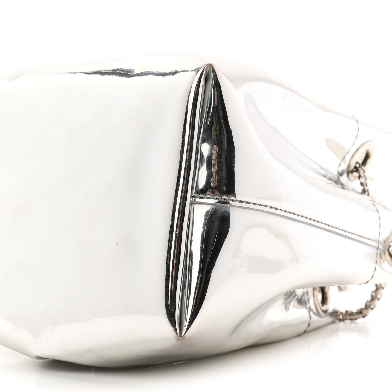 Jimmy Choo Metallic Patent Bon Bon Bag Silver 10 of 10