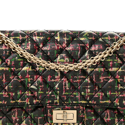 Chanel Tweed Printed Lambskin Quilted 2.55 Reissue 225 Flap Multicolor 8 of 10