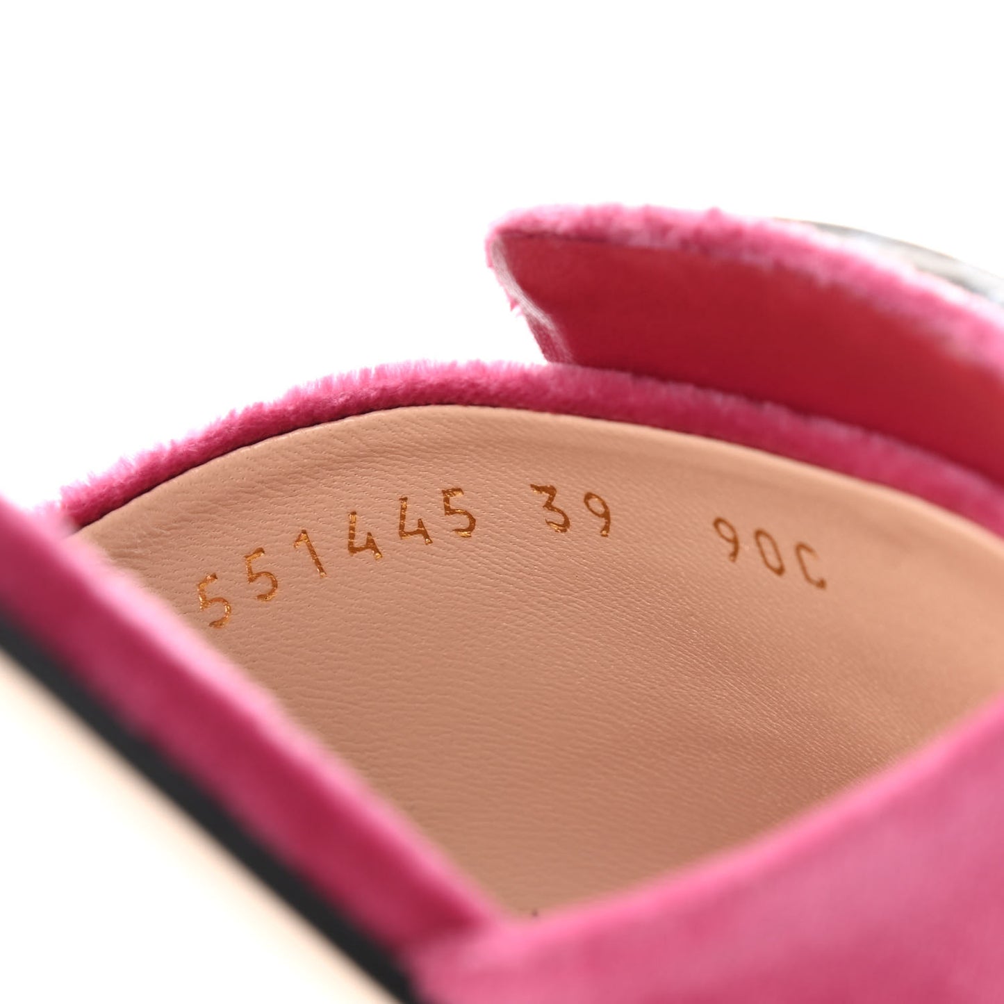 Velvet Crystal Square G Madelyn Slide Sandals 39 Light Raspberry Rose