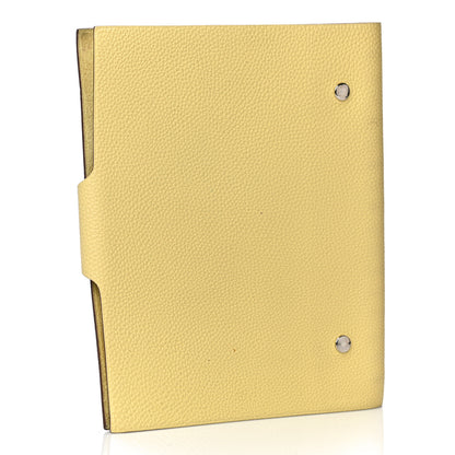 Hermes Togo Ulysse MM Agenda Cover Jaune Poussin 3 of 16