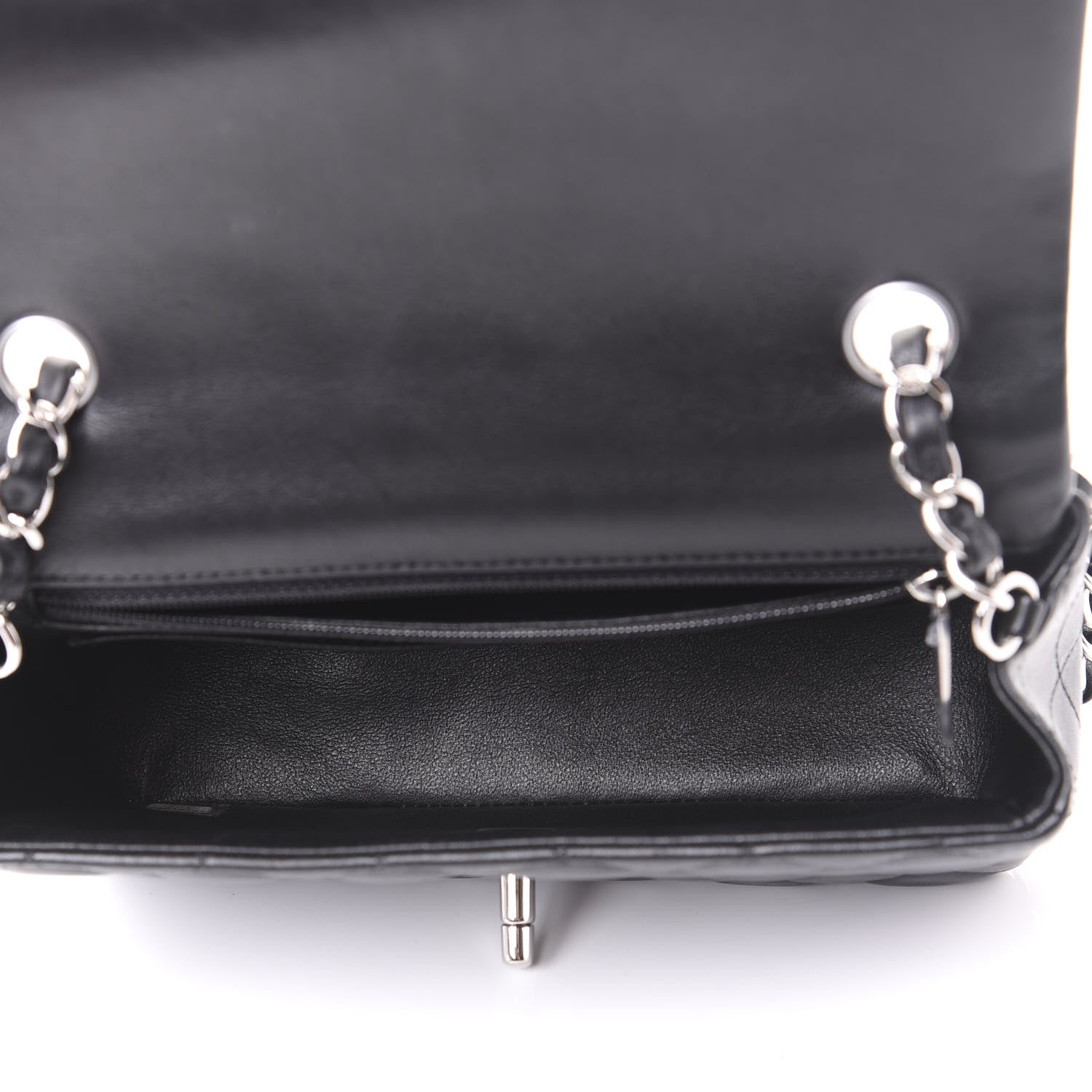 Chanel Lambskin Quilted Mini Rectangular Flap Black 4 of 10