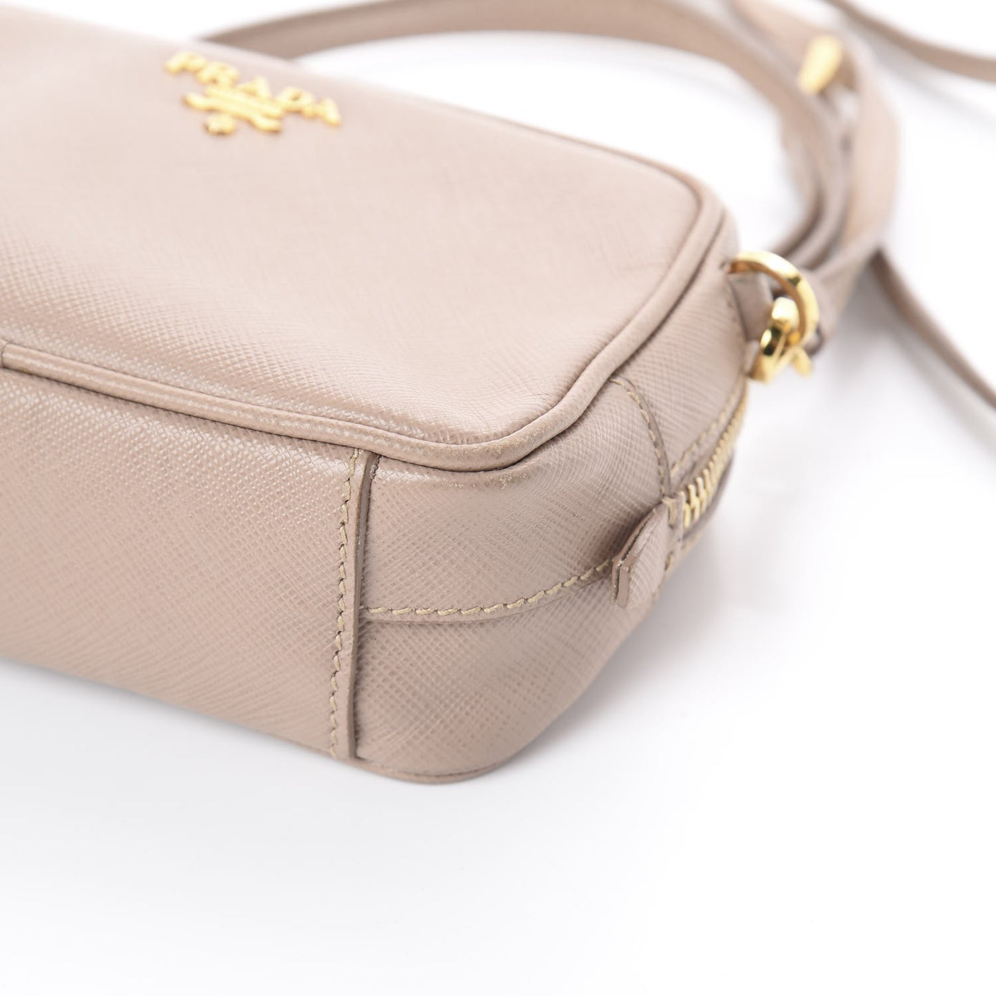 Saffiano Mini Camera Crossbody Cammeo
