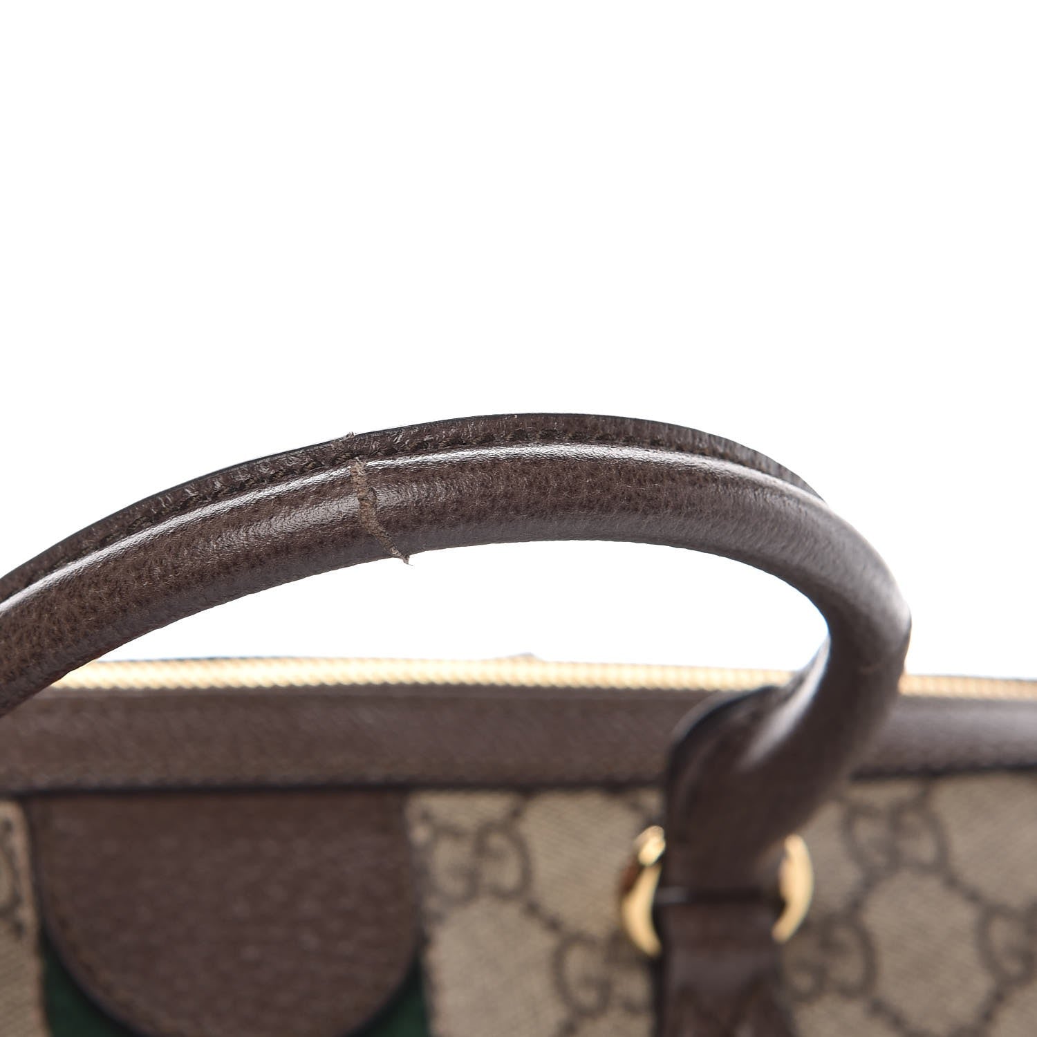 Gucci GG Supreme Monogram Web Medium Ophidia Boston Brown 9 of 10