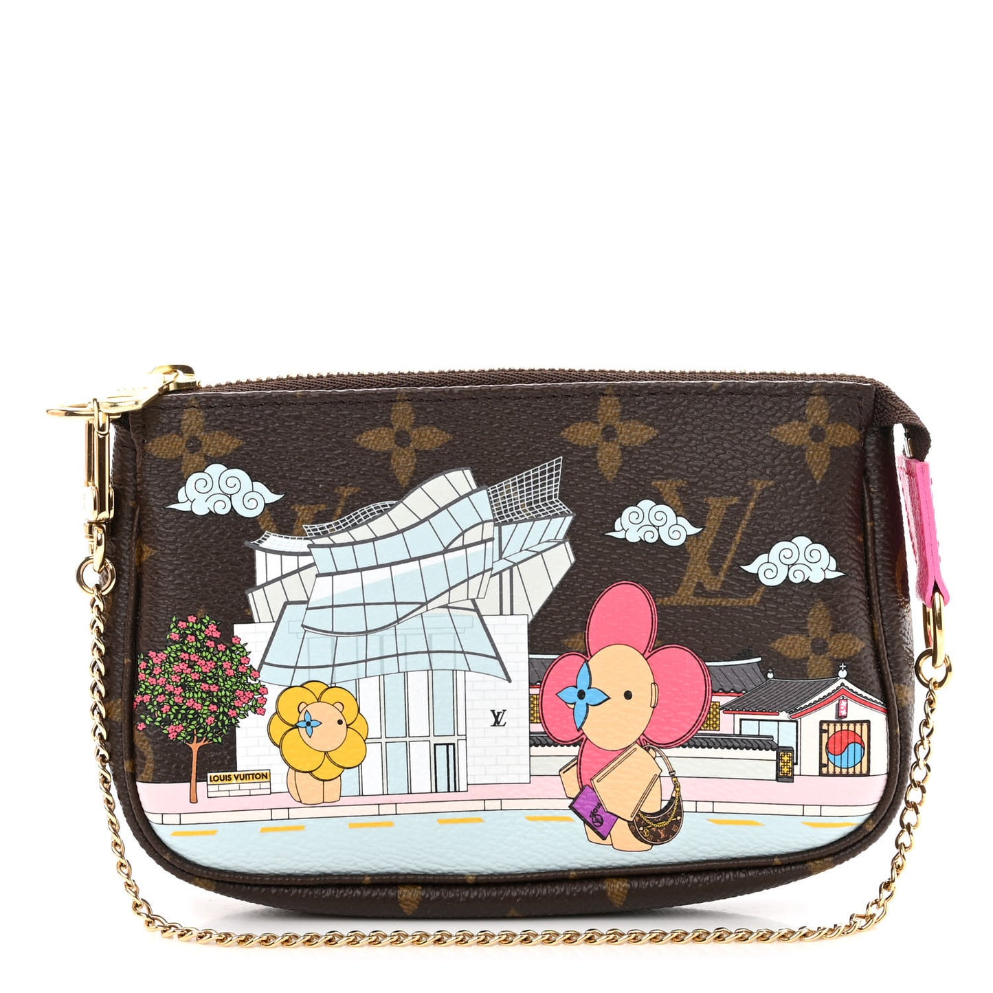Monogram 2022 Christmas Animation Seoul Mini Pochette Accessories Fuchsia