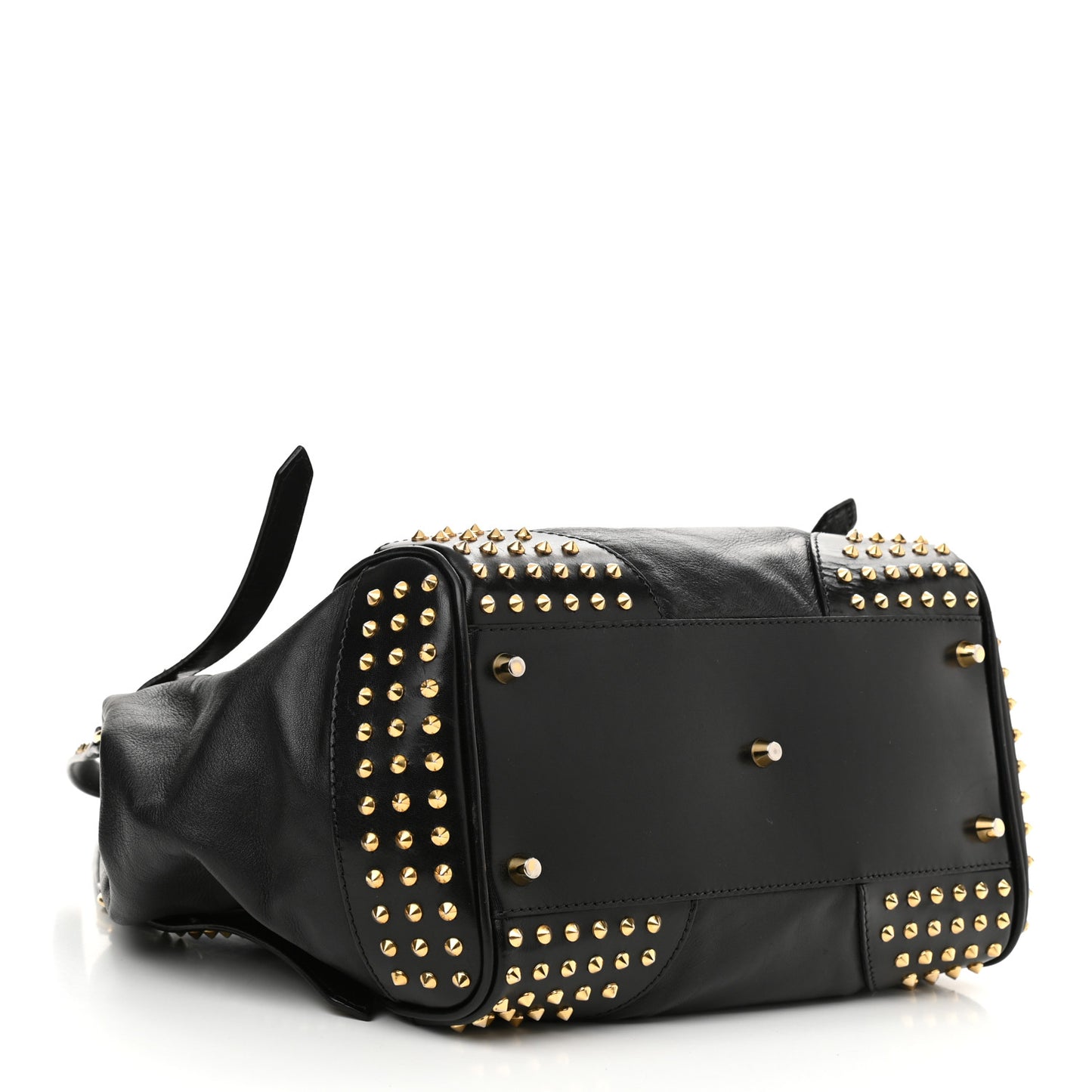 Lambskin Bridle Studs Small Canterbury Tote Black