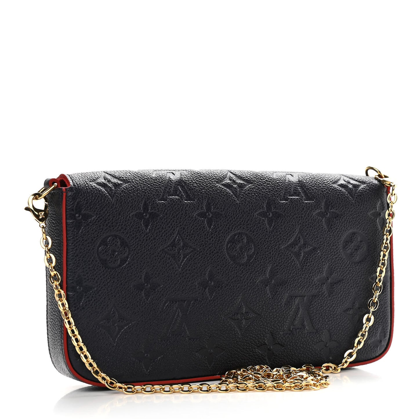 Empreinte Pochette Felicie Chain Wallet Marine Rouge