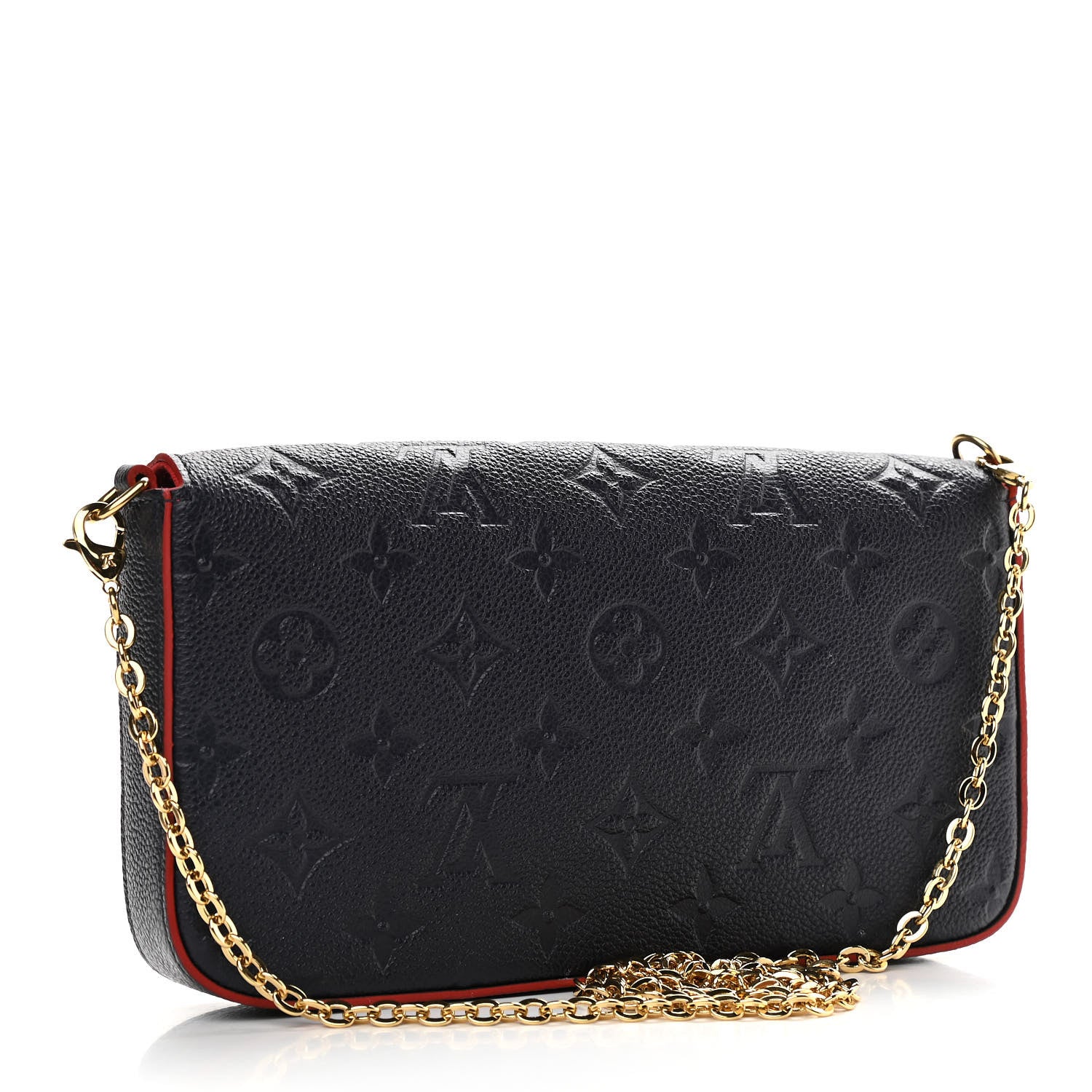 Louis Vuitton Empreinte Pochette Felicie Chain Wallet Marine Rouge 3 of 9