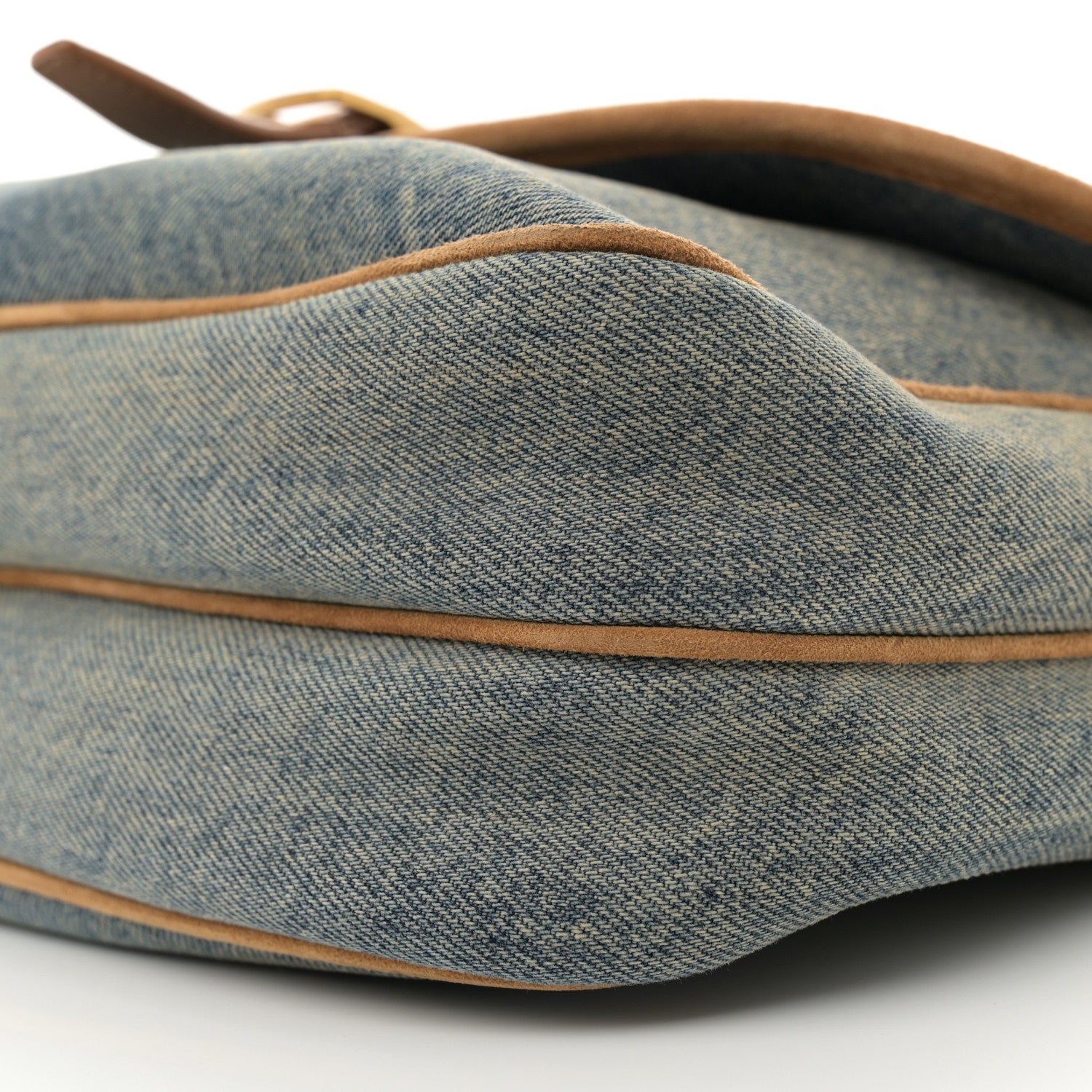 Saint Laurent Denim Suede Medium Sorbonne Nikko Satin Rodeo Blue Cinnamon 10 of 11