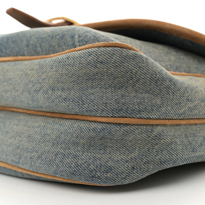 Saint Laurent Denim Suede Medium Sorbonne Nikko Satin Rodeo Blue Cinnamon 10 of 11