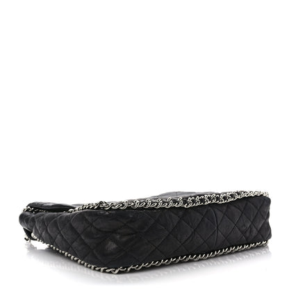 Chanel Washed Lambskin Quilted Maxi Chain Around Flap Black 4 of 9