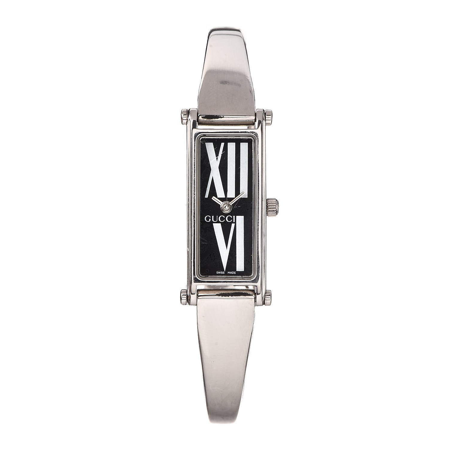 Gucci Stainless Steel 12mm 1500L Horsebit Quartz Watch Black 1 of 6